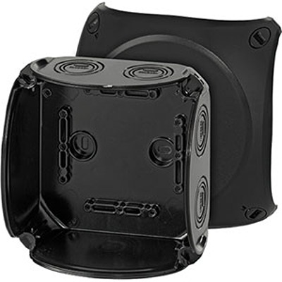 HENSEL KF Series Black Polycarbonate Junction Box, IP66, IP69, IP67, 77 mm, 130mm 130 mm