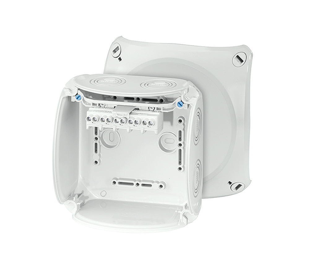 HENSEL KF Series Grey Polycarbonate Terminal Box, IP66, 5 Terminals, 77 mm, 130mm 130 mm