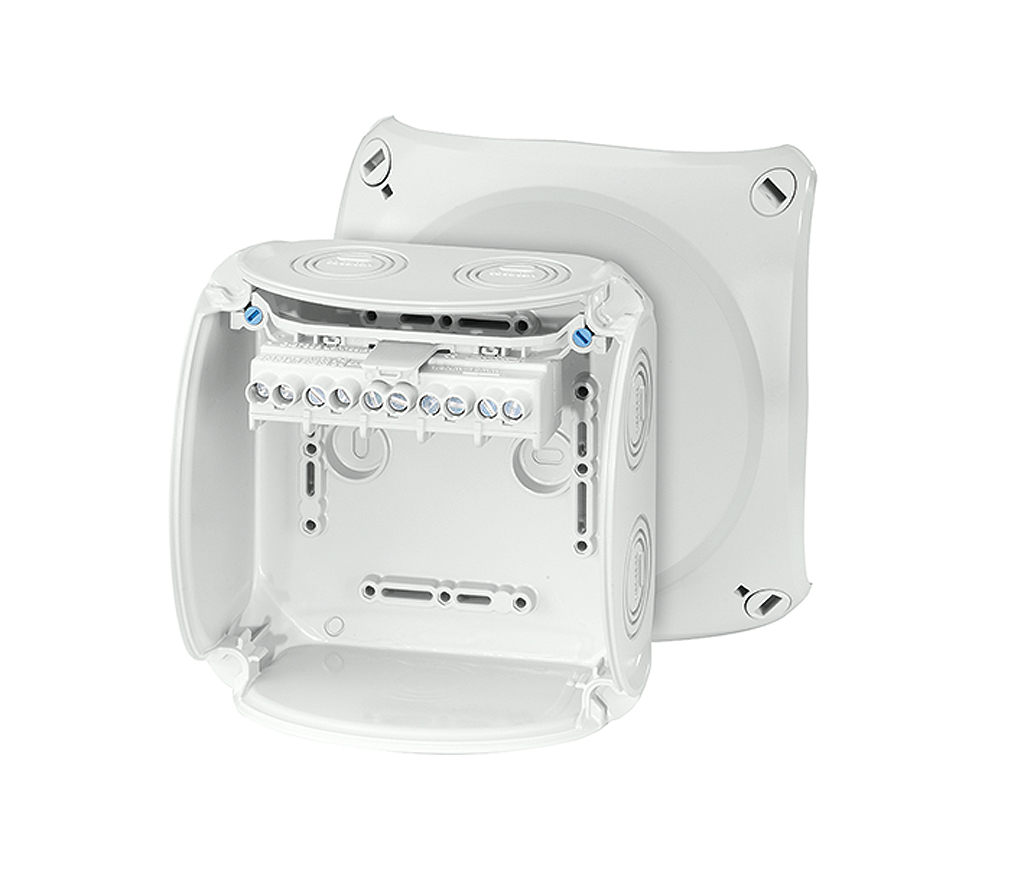 HENSEL KF Series Grey Polycarbonate Terminal Box, IP67, 5 Terminals, 77 mm, 130mm 130 mm
