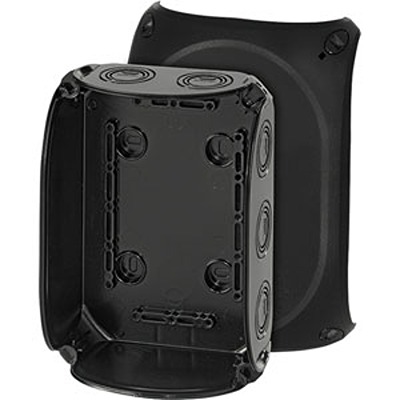 HENSEL KF Series Black Polycarbonate Junction Box, IP67, IP69, IP66, 77 mm, 180mm 130 mm