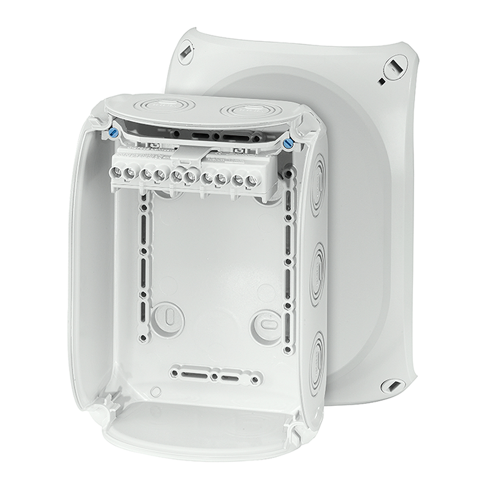 HENSEL KF Series Grey Polycarbonate Terminal Box, IP66, 5 Terminals, 77 mm, 130mm 130 mm