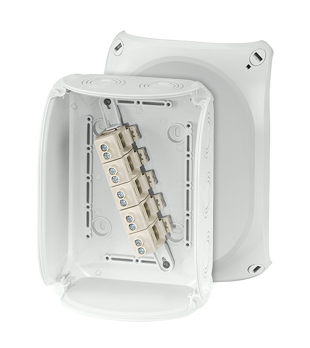 HENSEL KF Series Grey Polycarbonate Terminal Box, IP67, 5 Terminals, 92 mm, 210mm 155 mm