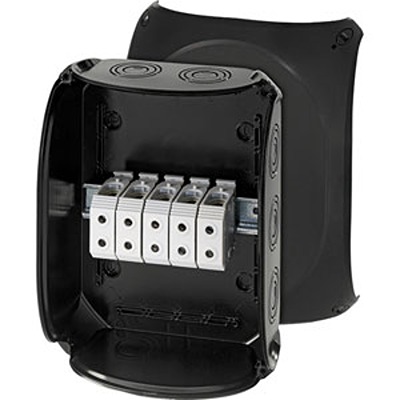 HENSEL KF Series Black Polycarbonate Junction Box, IP67, IP69, IP66, 5 Terminals, 122 mm, 295mm 225 mm