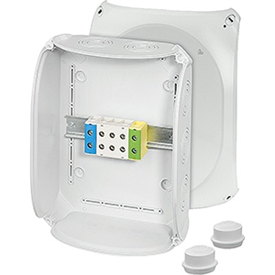 HENSEL KF Series Grey Polycarbonate Junction Box, IP69, IP67, IP66, 5 Terminals, 122 mm, 295mm 225 mm