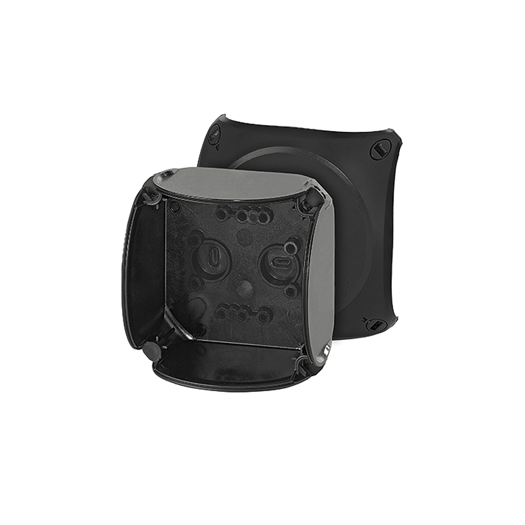 HENSEL KF Series Black Polycarbonate Junction Box, IP66, IP67, IEC 60754-2, 93 mm, 93mm 62 mm
