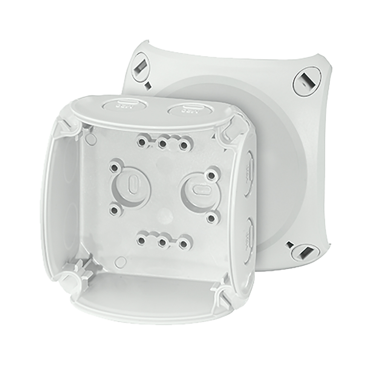 HENSEL ENYCASE DK Series Grey Polycarbonate Junction Box, IP66, IEC 60754-2, 93 mm, 93mm 62 mm