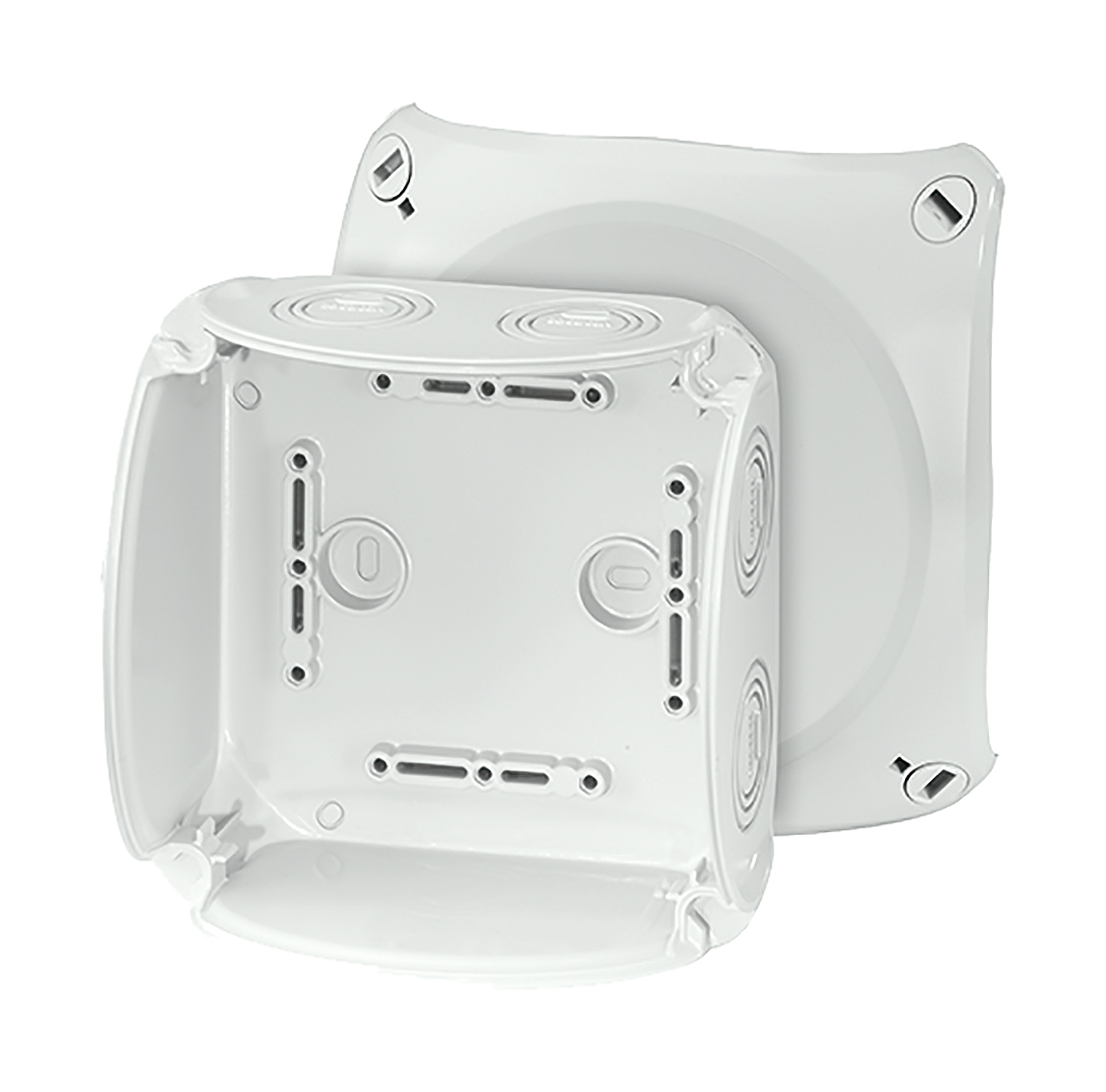 HENSEL ENYCASE DK Series Grey Polycarbonate Junction Box, IP66, IEC 60754-2, 130 mm, 130mm 77 mm