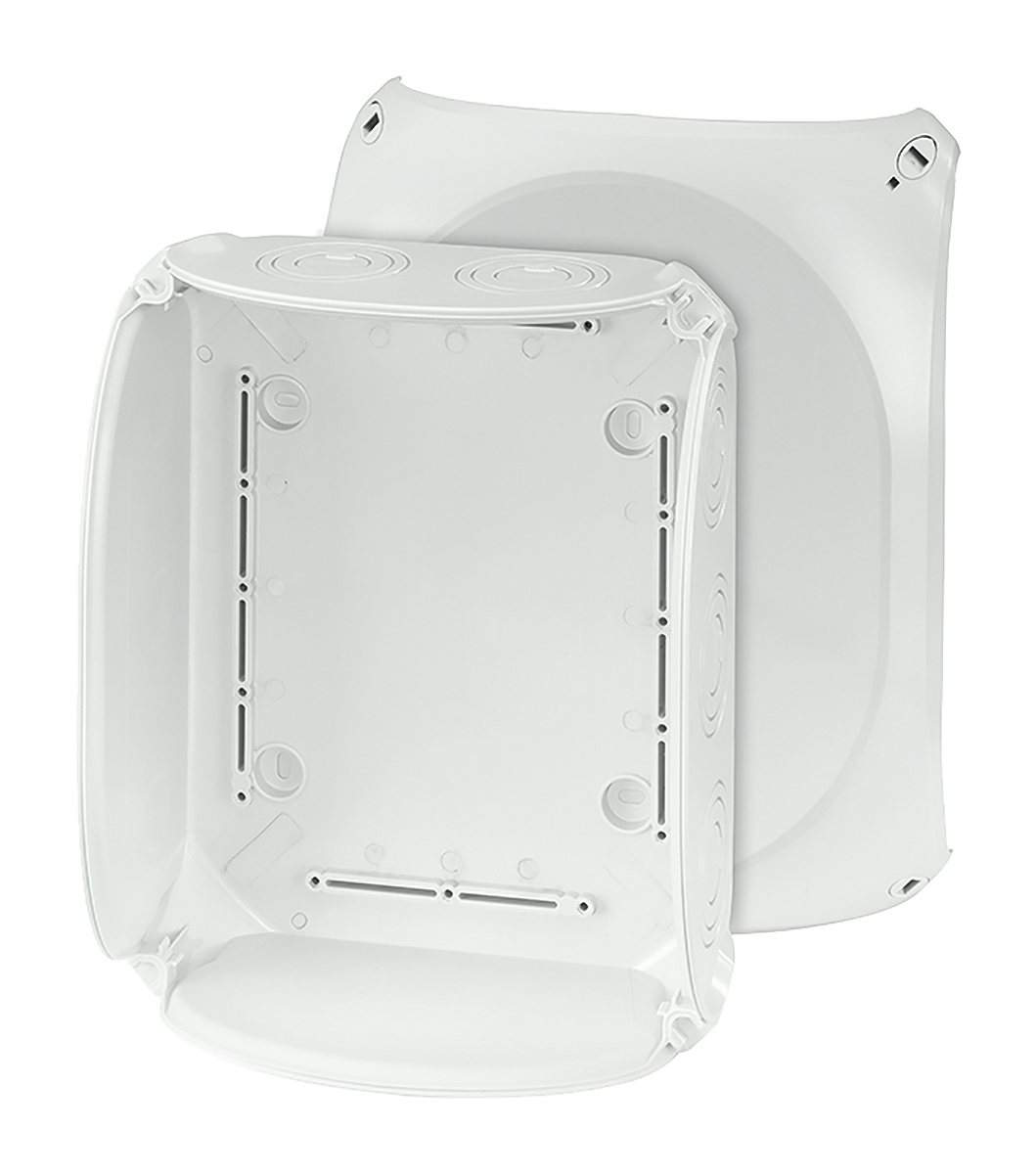 HENSEL KF 2500 G Series Grey, Light Grey Polycarbonate Junction Box, IP67, IP66, 255mm 205 mm