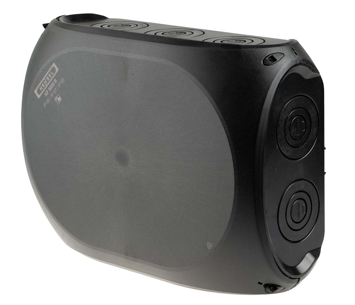 HENSEL KF 5000 B Series Black RAL 9011 Polycarbonate Junction Box, IP66, IP67, 355mm 255 mm