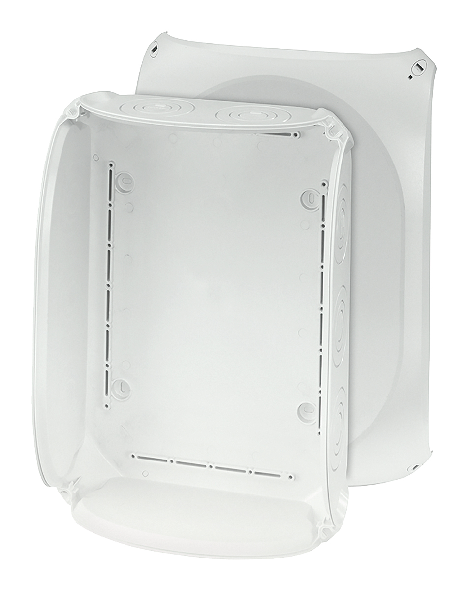 HENSEL KF 5000 G Series Grey, Light Grey Polycarbonate Junction Box, IP67, IP66, 355mm 255 mm