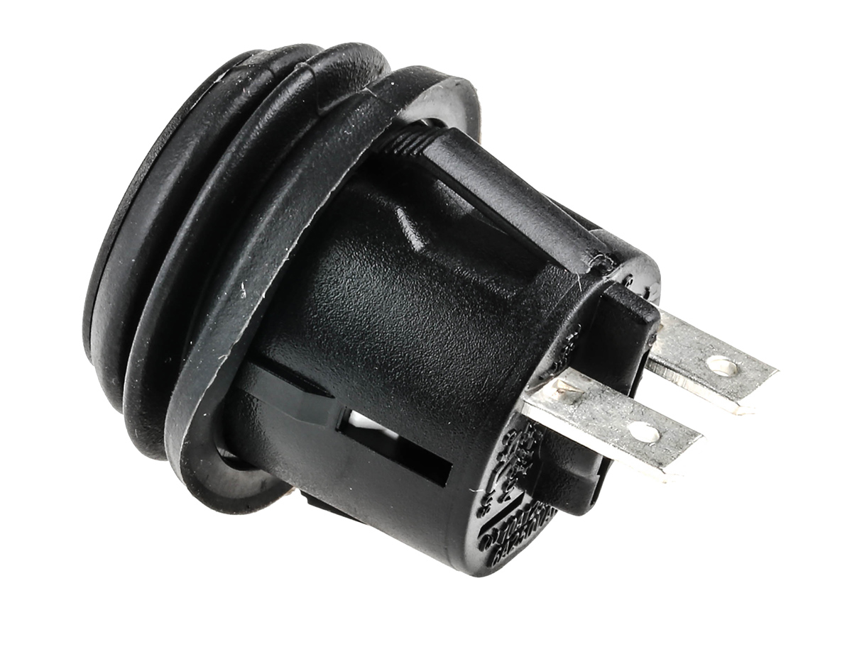 kfb2dna1bbb ZF KF Series Push Button Switch, Momentary, Panel, 20.2 mm Cutout, SPST, Black LED, IP65, 28 V dc 250 V ac