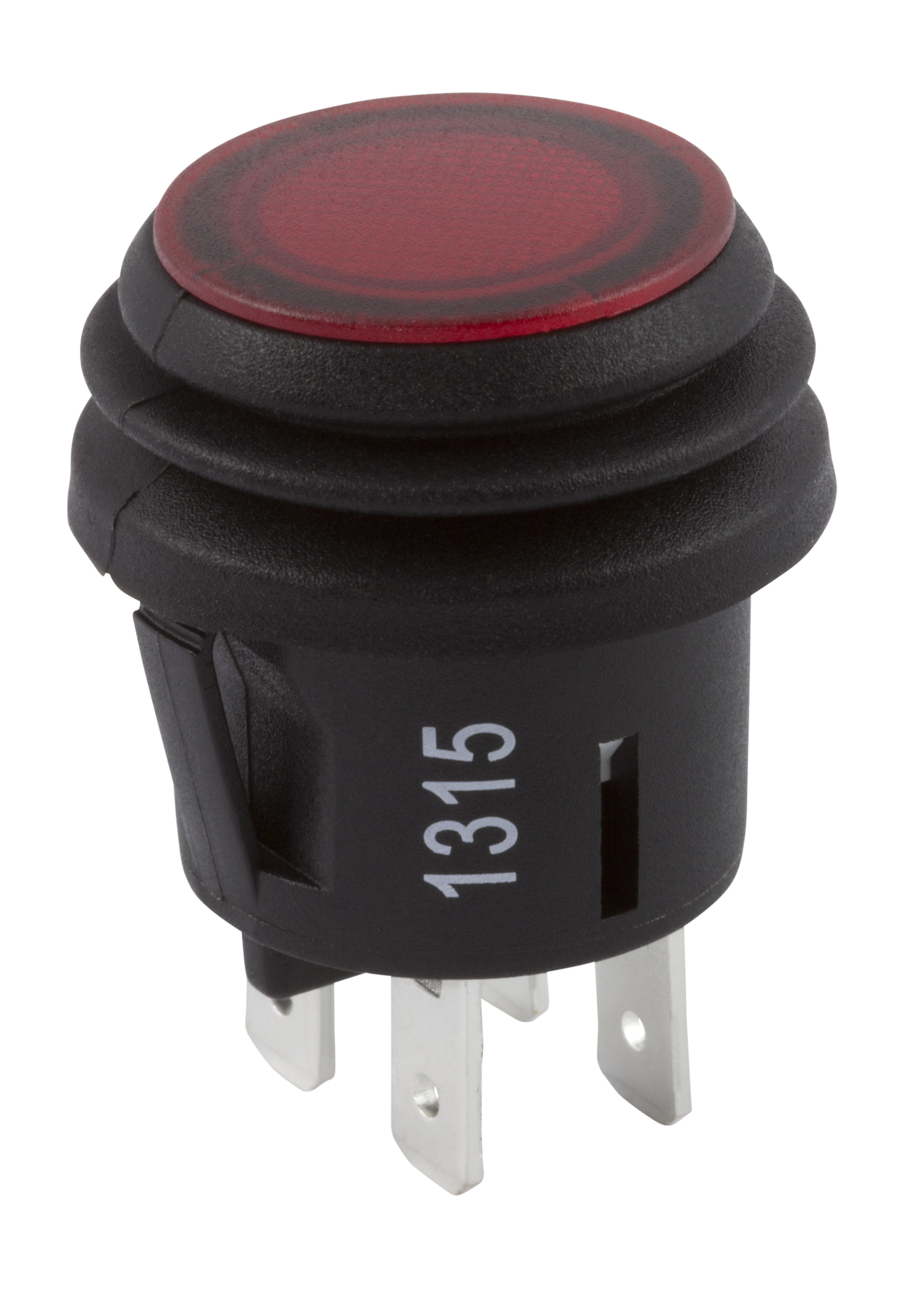 ZF KF Series Illuminated Push Button Switch, Latching, Panel, 20.2 mm Cutout, DPST, Red LED, IP65