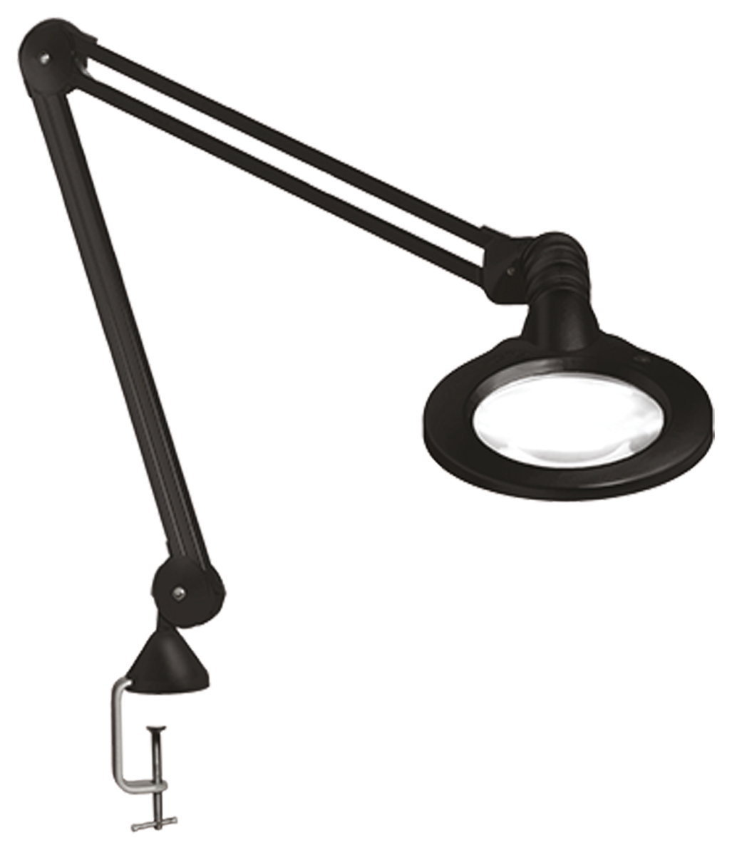 Luxo KFM LED ESD LED Magnifying Lamp with Table Clamp Mount