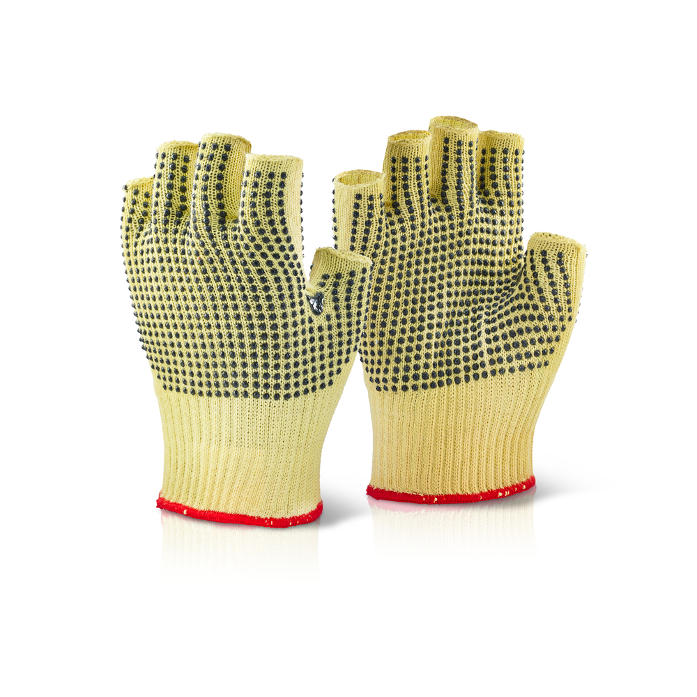 C-Safe KFLGMWD Yellow 10% Polyvinyl Chloride, Fibreglass Reinforced Glove, Size 9, Latex Coating