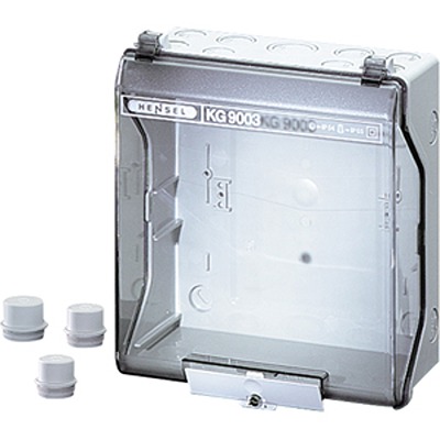 HENSEL KG Series Grey Polystyrene Junction Box, IP55, IP66, 95 mm, 182mm 205 mm