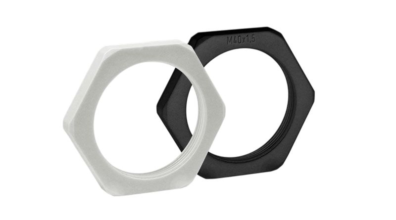 Icotek Grey Polyamide Cable Gland Locknut, M32 x 1.5 Thread