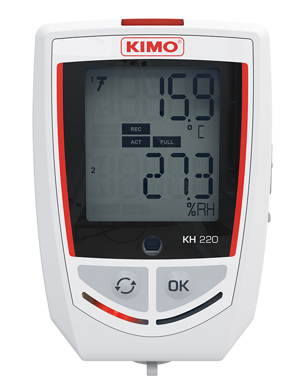 KIMO KH-220-O Temperature & Humidity Data Logger, USB, 3 Channel