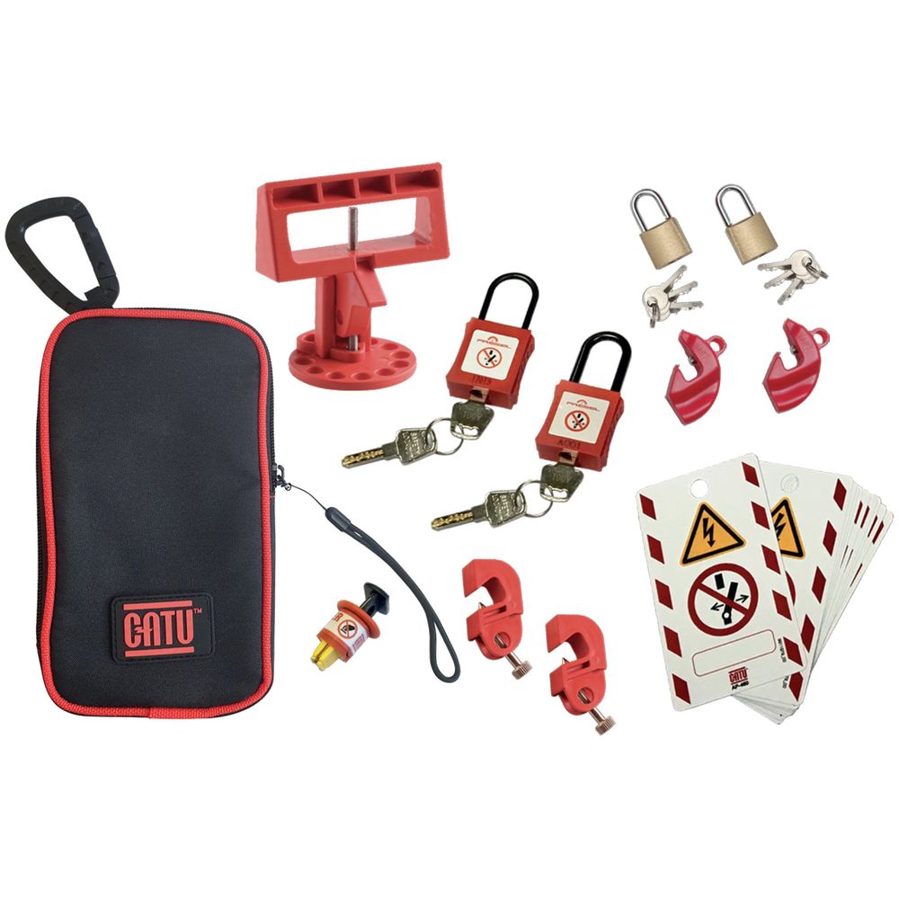 Catu Red, Black 4-Lock Lockout Kit Lockout Kit, 6 mm
