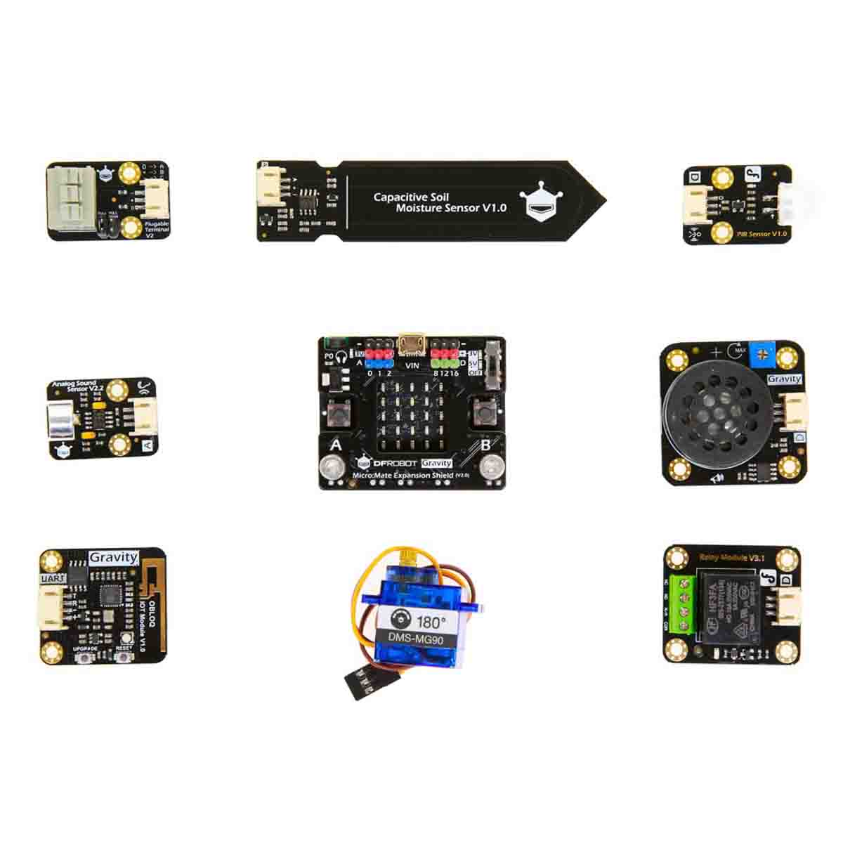 kit0138 DFRobot KIT0138 BBC Micro:bit Add-on Gravity IoT Starter Kit for BBC Micro bit