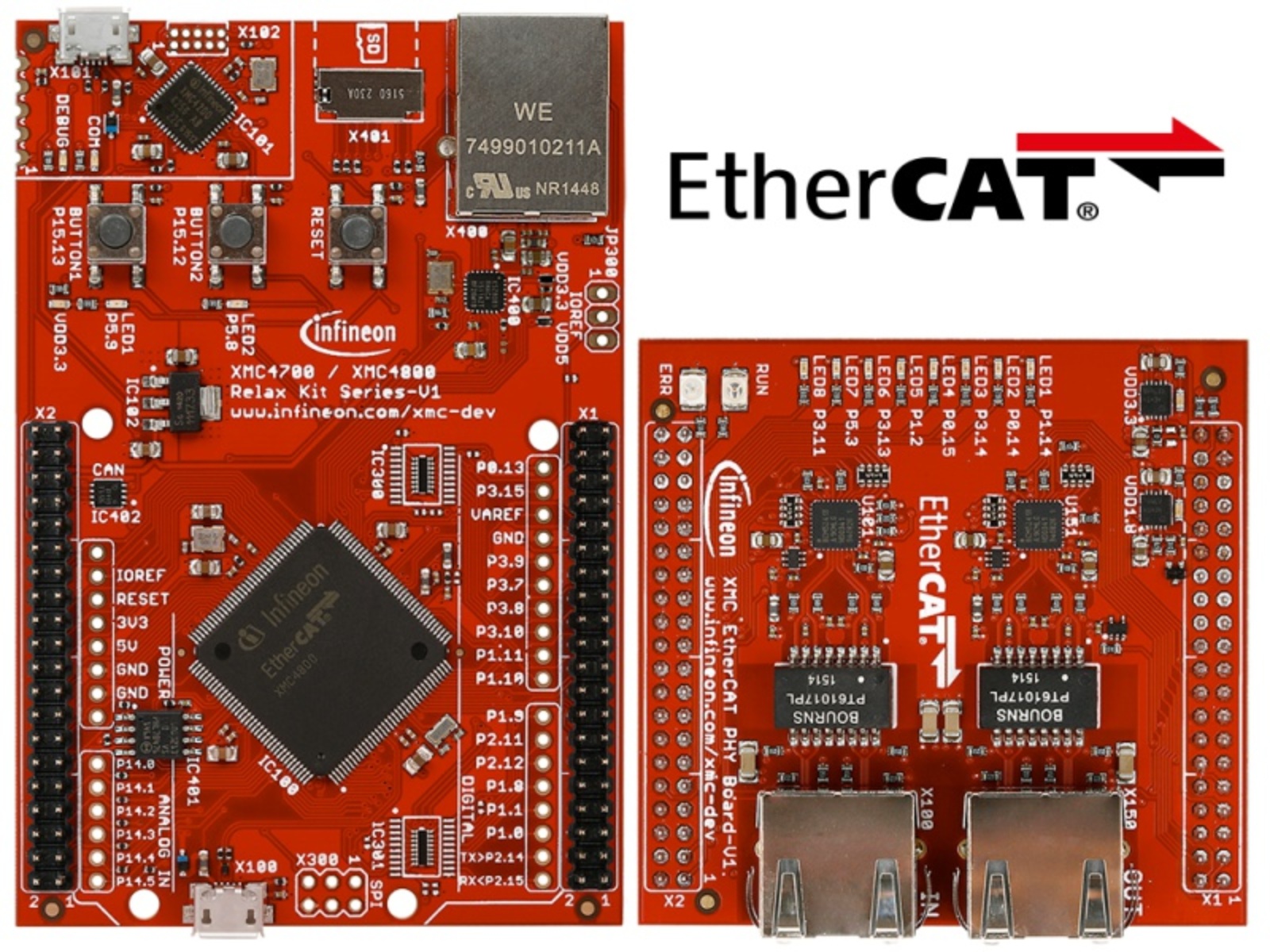 Infineon Evaluation Board for XMC4000 Family MCU Evaluation Board KITXMC48RLXECATV21TOBO1