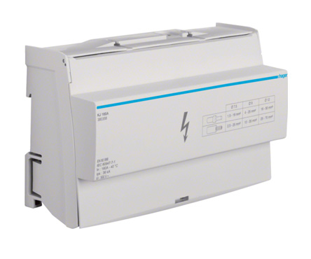 Hager Hager KJ Series 4-Contact Interface Module, Terminal Block Connector, DIN Rail, 160A
