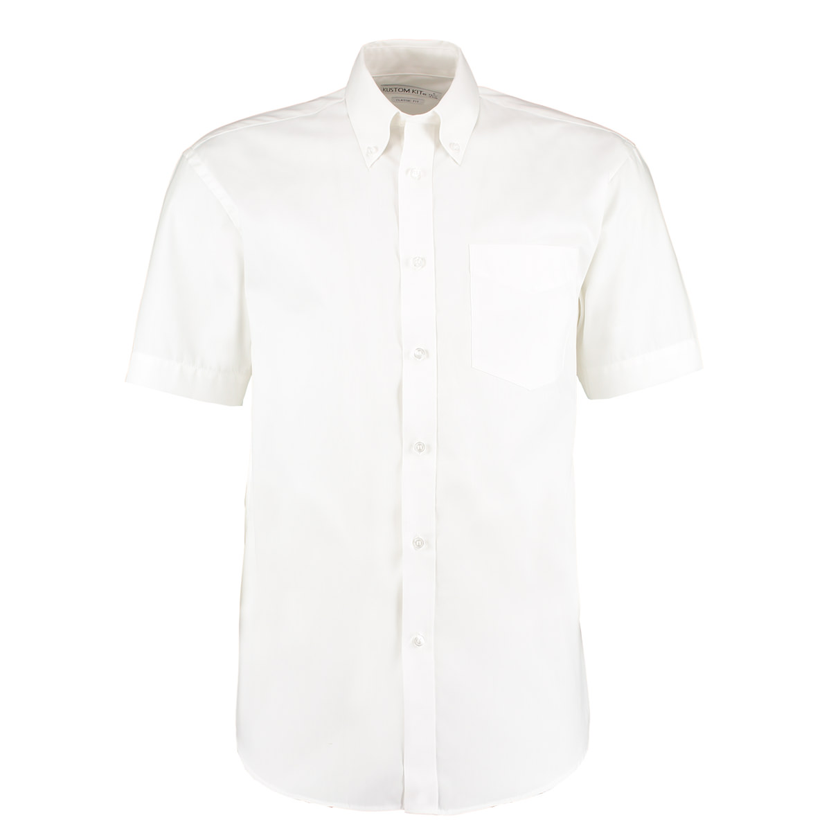 Kustom Kit KK109 White Cotton, Polyester Work Shirt 125 cm