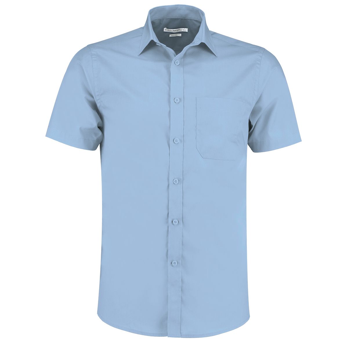Kustom Kit KK141 Light Blue 65% Polyester, 35% Cotton Shirt 168 to 173 cm