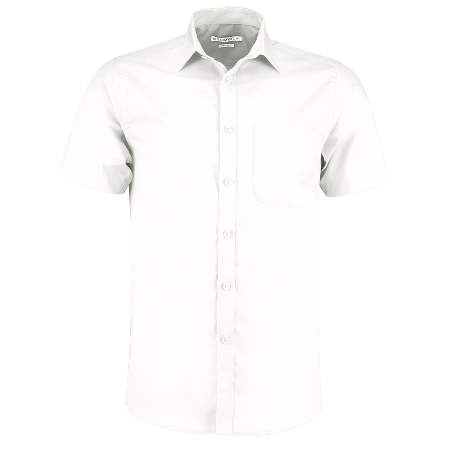 Kustom Kit KK141 White 65% Polyester, 35% Cotton (Poplin) Short S