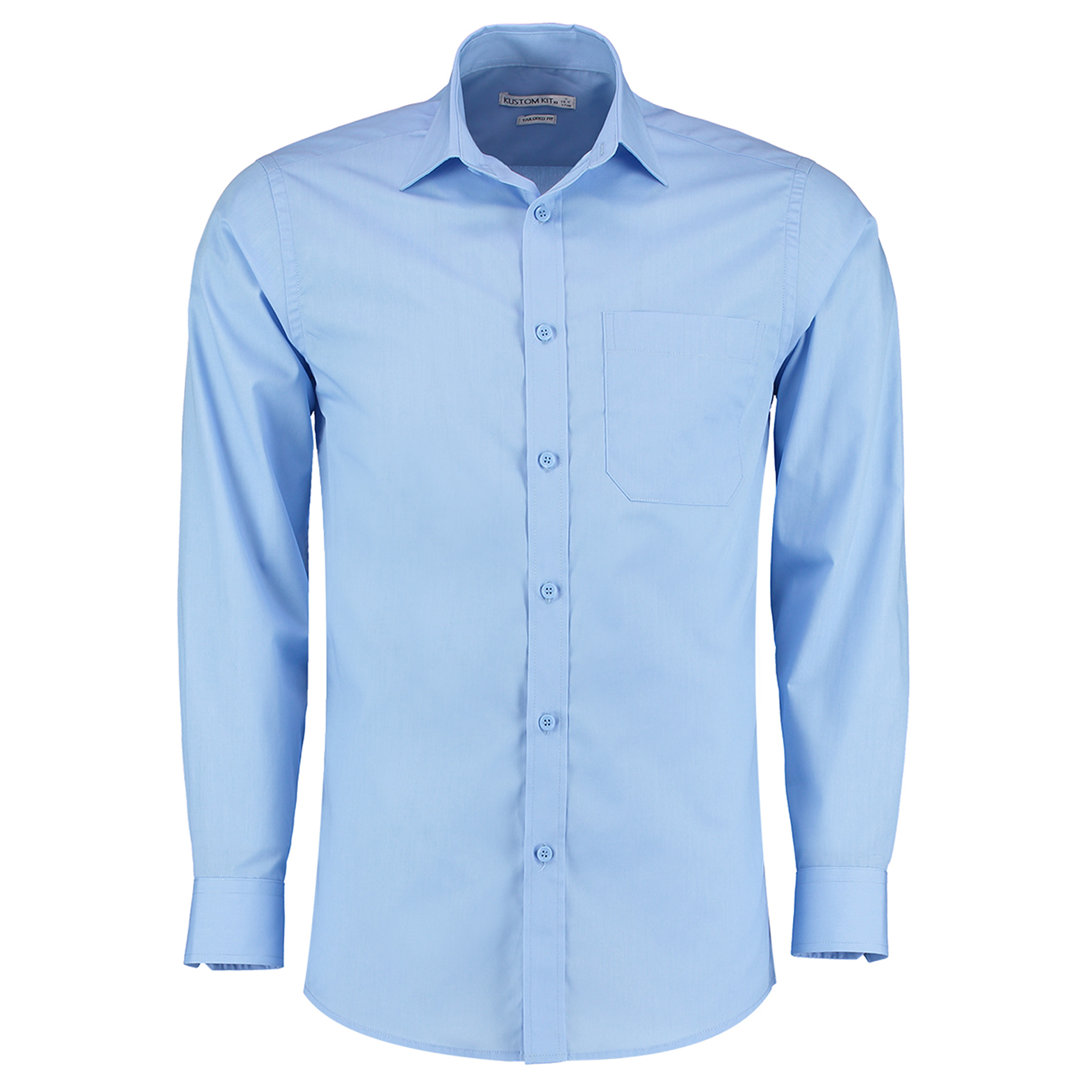 Kustom Kit KK142 Light Blue 65% Polyester, 35% Polyester (Poplin) Short M