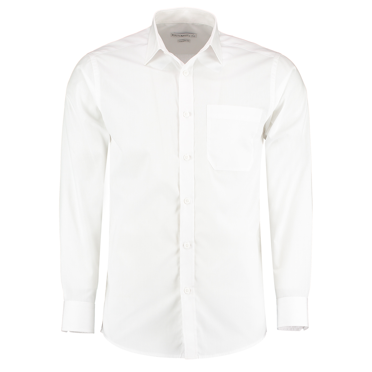 Kustom Kit KK142 White 65% Polyester, 35% Cotton Shirt 21 in