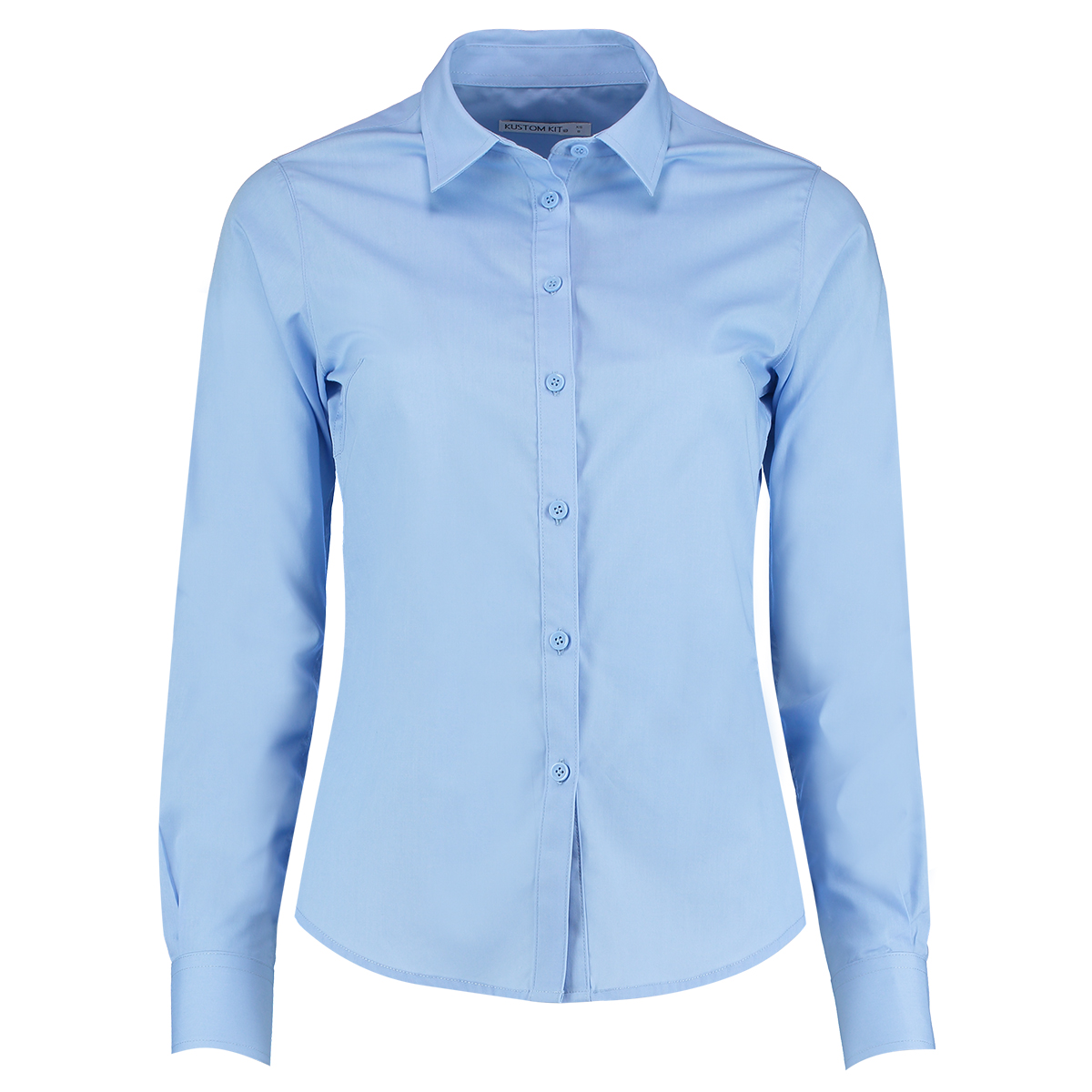 Kustom Kit KK242 Light Blue 35% Cotton, 65% Polyester Shirt 32 in