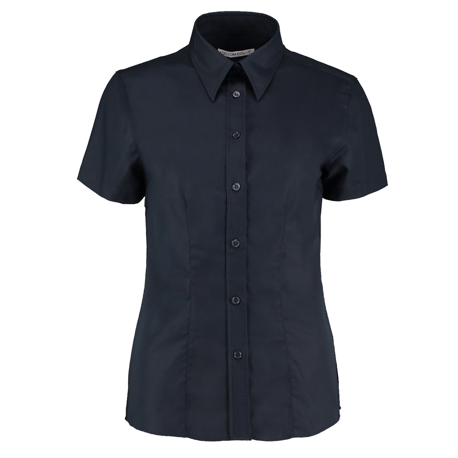 Kustom Kit Navy 70% Cotton, 30% Polyester Blouse 14