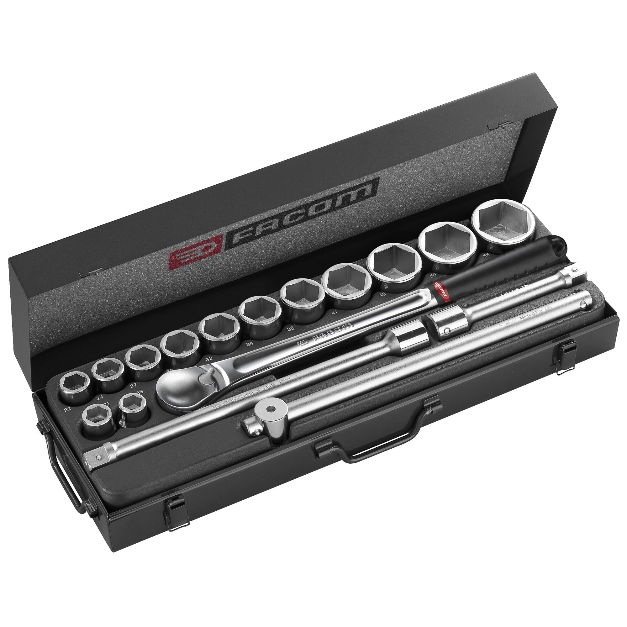 Facom 17-Piece 3/4 in Hexagon Socket Set