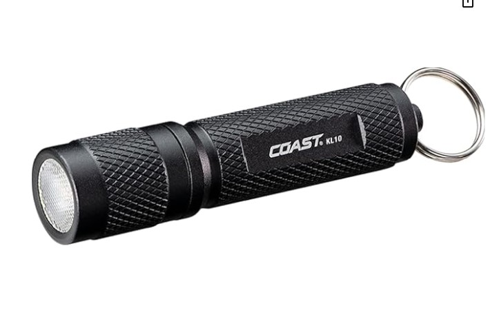 Coast LED Keyring Torch Black 100 lm, 6.35 cm