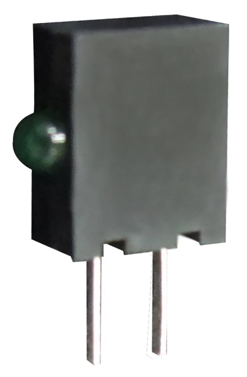 Kingbright KM2520EH/1SGD Green Right Angle PCB LED Indicator, 1 LEDs 3 mm (T-1) 2.5 V