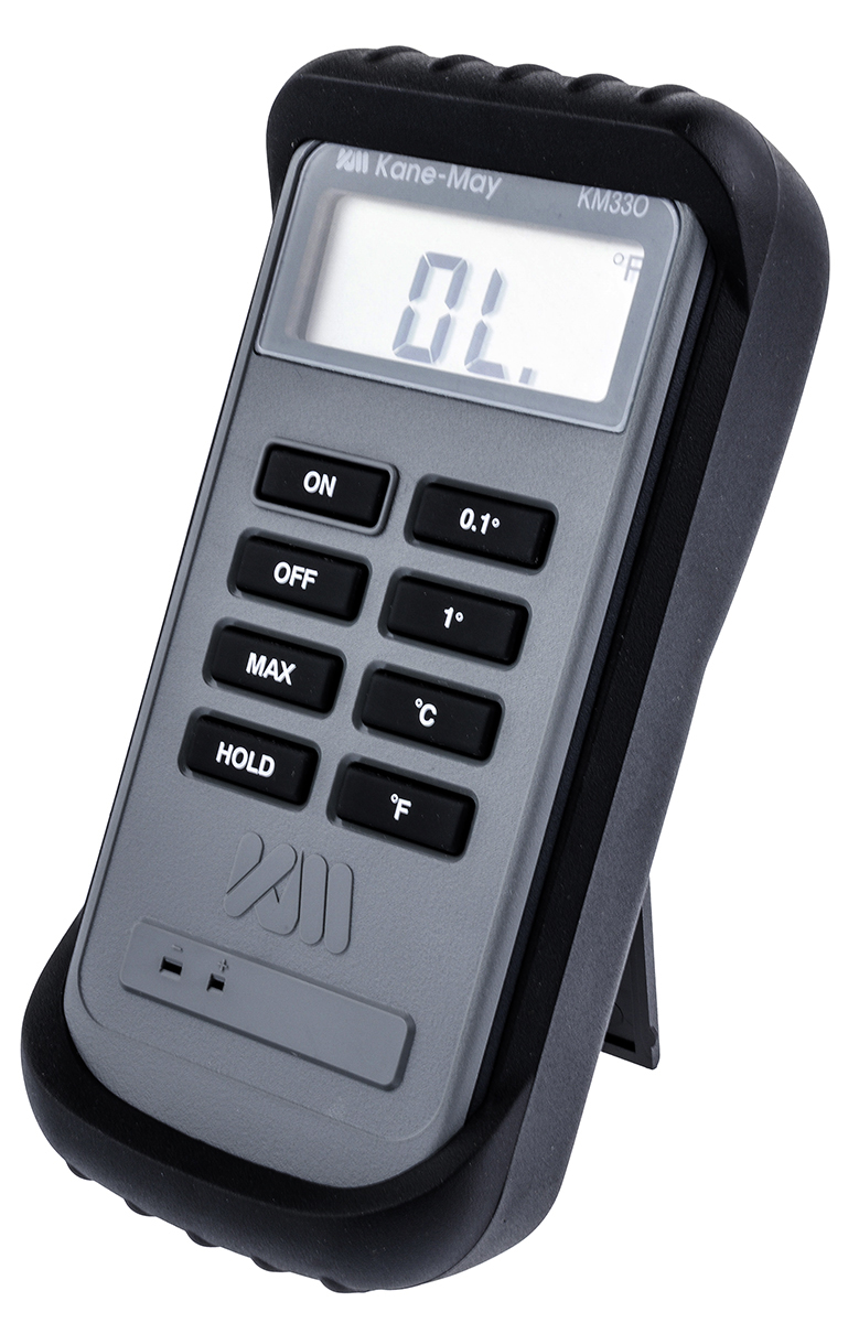 Kane KM330 Wired Digital Thermometer, K Probe, 1 Input(s), 1300 °C Max, ±0.2 % Accuracy - SYSCAL