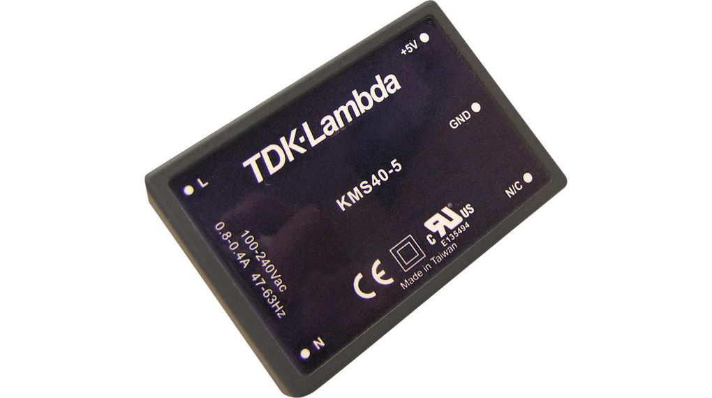 TDK-Lambda Switching Power Supply, KMD-40-512 3 Output 5V, 0.15A, 8 A, 40 W, Input 90V to  90V