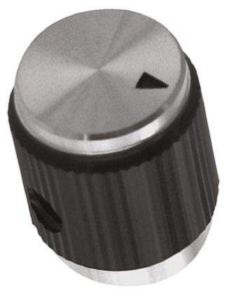 TE Connectivity 13 mm Knob Diameter Black Potentiometer Knob for 3.2 mm Shaft Circular, KN501BA1/8