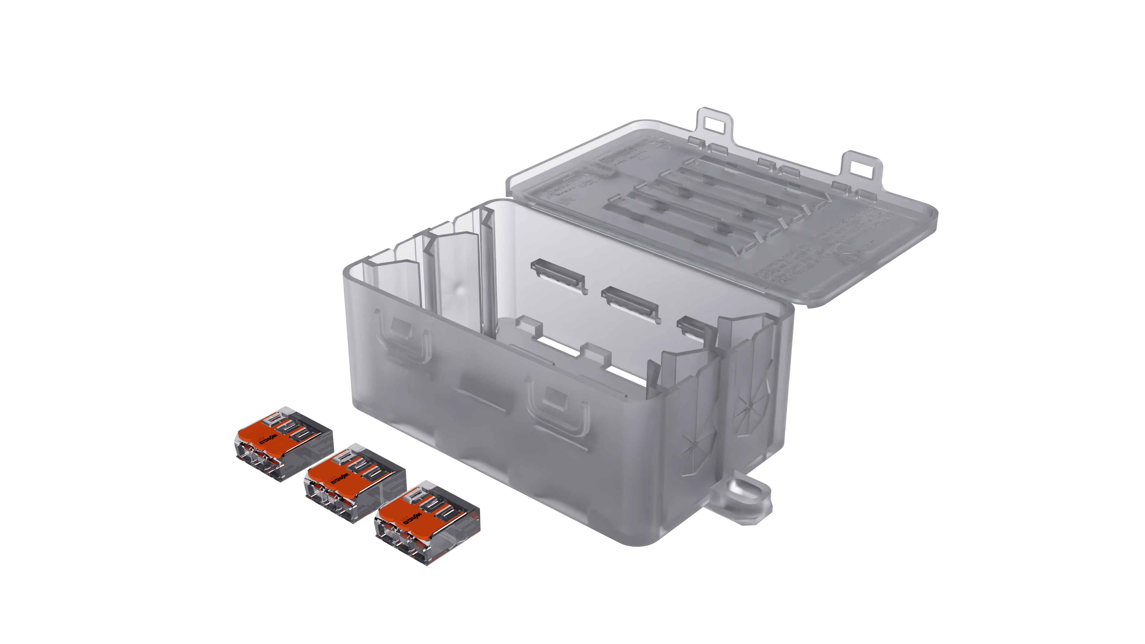 WISKA KonnektIT Series Transparent Polypropylene Junction Box, IP20, 100 mm, 52mm 34 mm