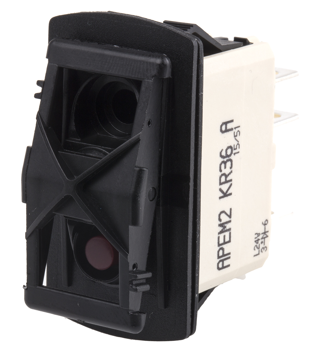 APEM Illuminated SPST, On-On On-None-On Rocker Switch Panel