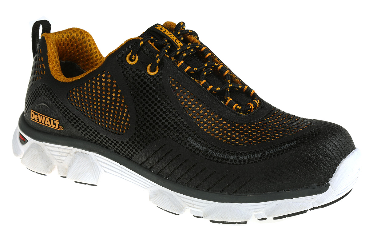 DeWALT Krypton Men's Black, White, Yellow Stainless Steel Safety Trainer, UK 7, EU 41