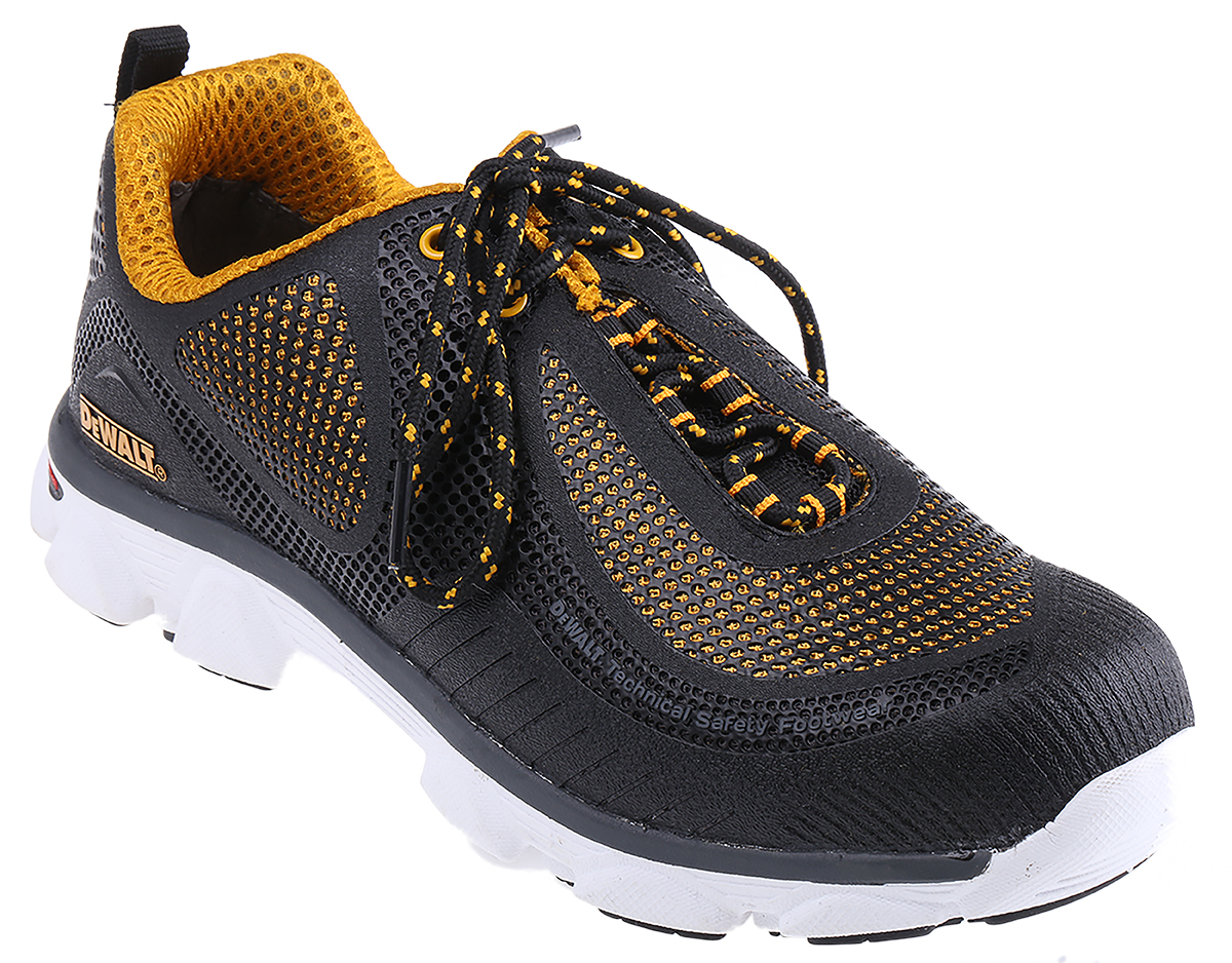 DeWALT Krypton Men's Black, White, Yellow Stainless Steel Safety Trainer, UK 8, EU 42