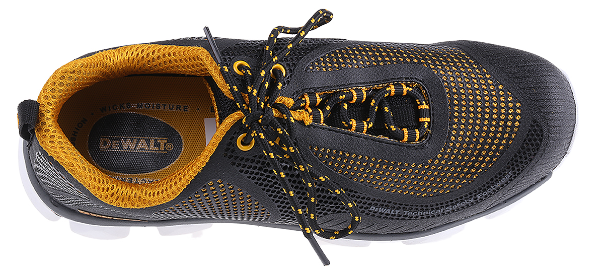 krypton8 DeWALT Krypton Men's Black, White, Yellow Stainless Steel Safety Trainer, UK 8, EU 42