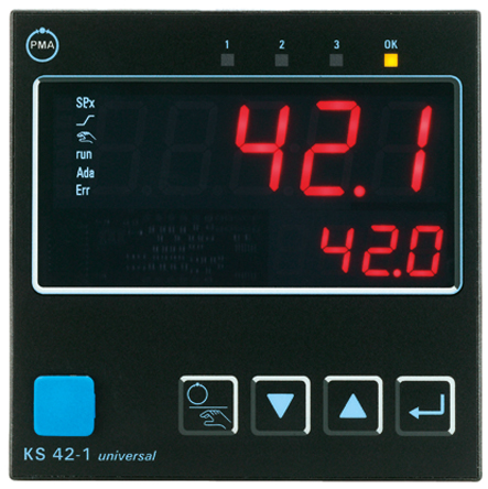 ks42-102-0000d-000 P.M.A KS42 Panel PID Temperature Controller 2 Input, 3 Output Relay 250V ac