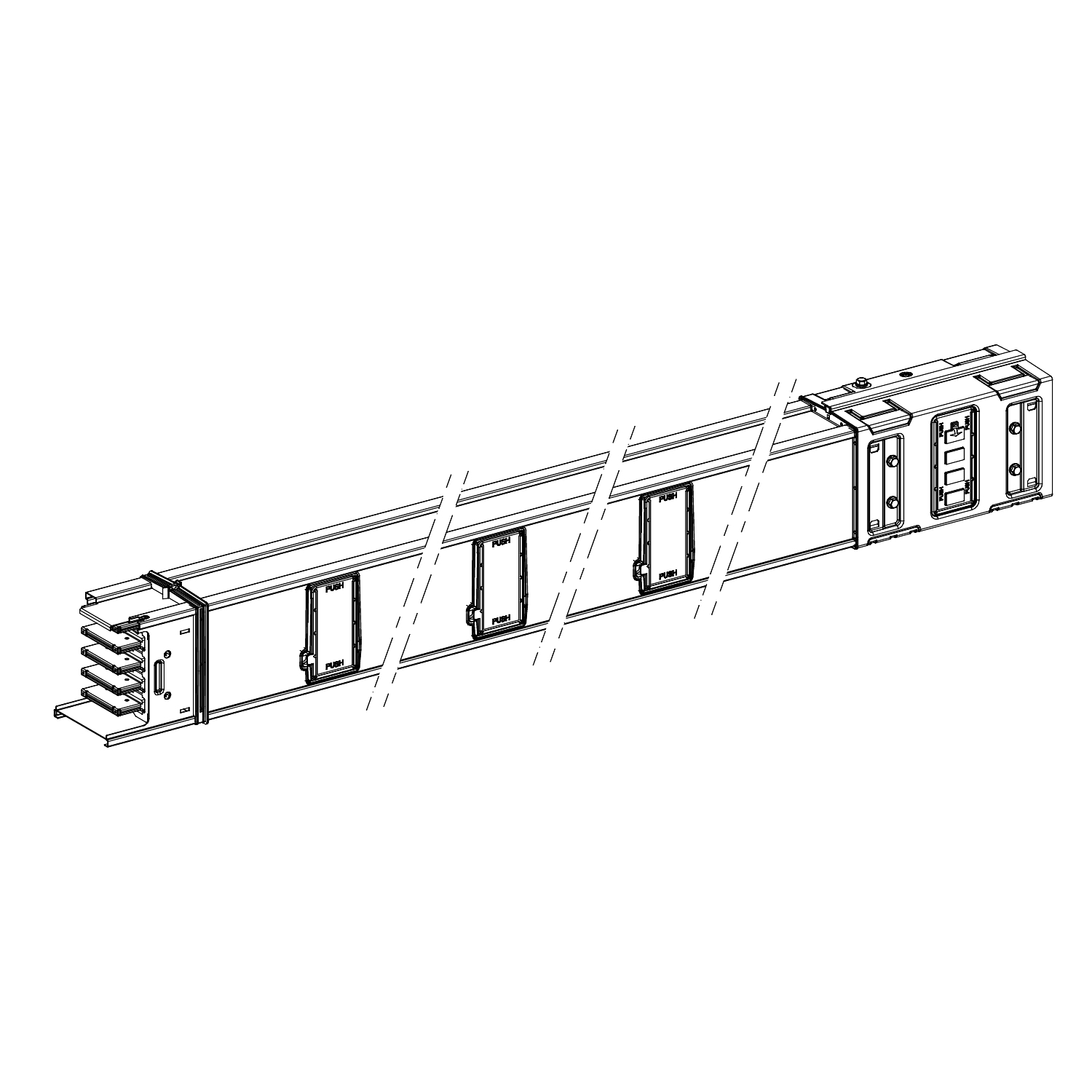 ksa1000ed4206 Schneider Electric Horizontal Distribution Busbar Trunking, 1000A, 2 m, Canalis Series