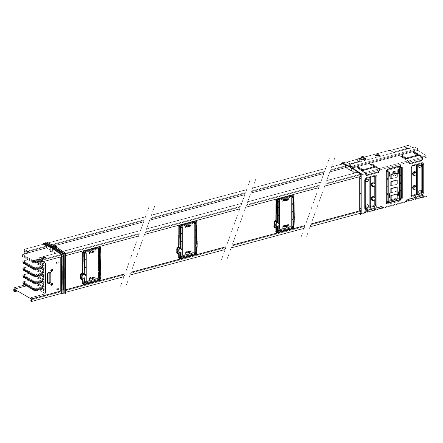 ksa1000ed4306 Schneider Electric Horizontal Distribution Busbar Trunking, 1000A, 3 m, Canalis Series