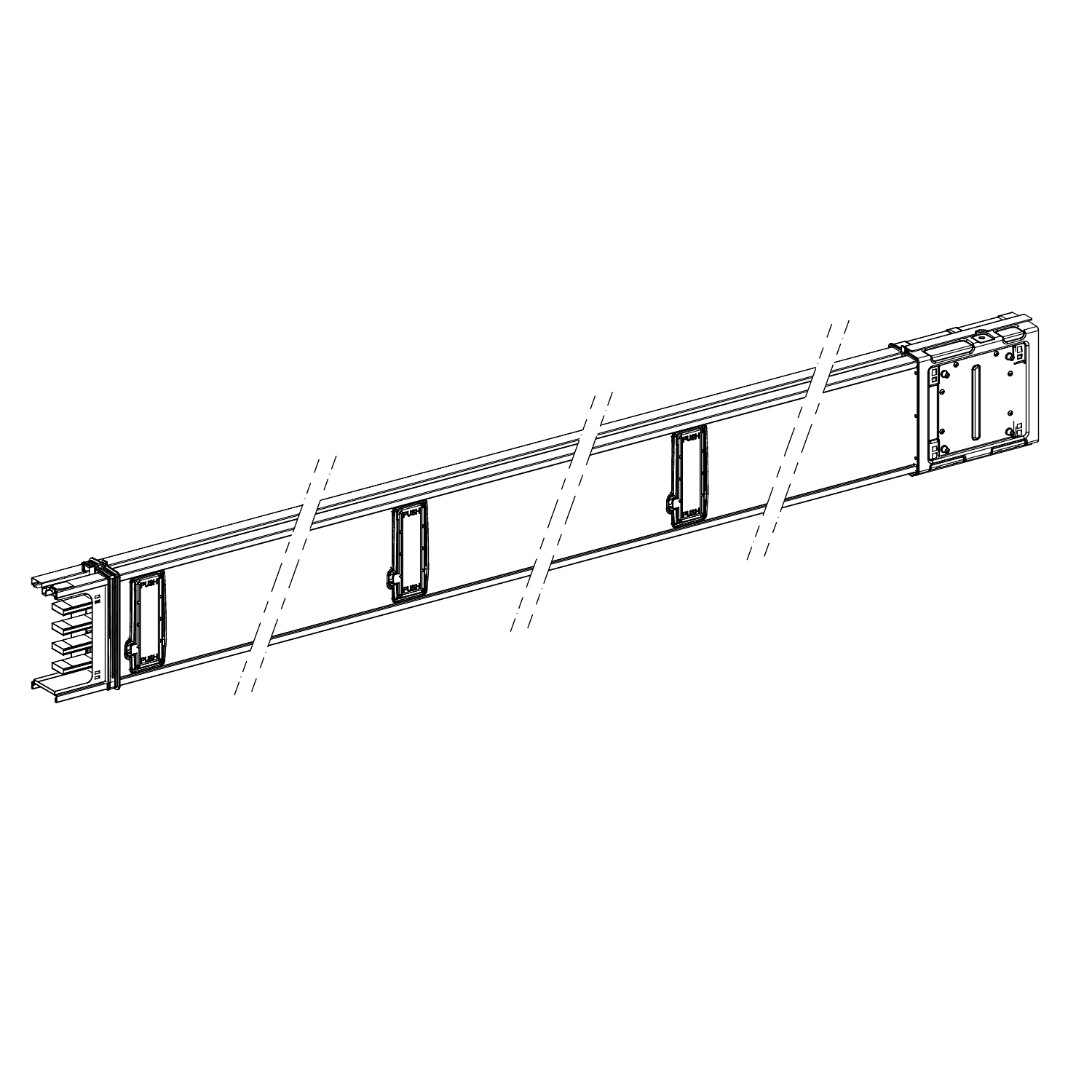 ksa100ed4306 Schneider Electric Horizontal Distribution Busbar Trunking, 100A, 3 m, Canalis Series