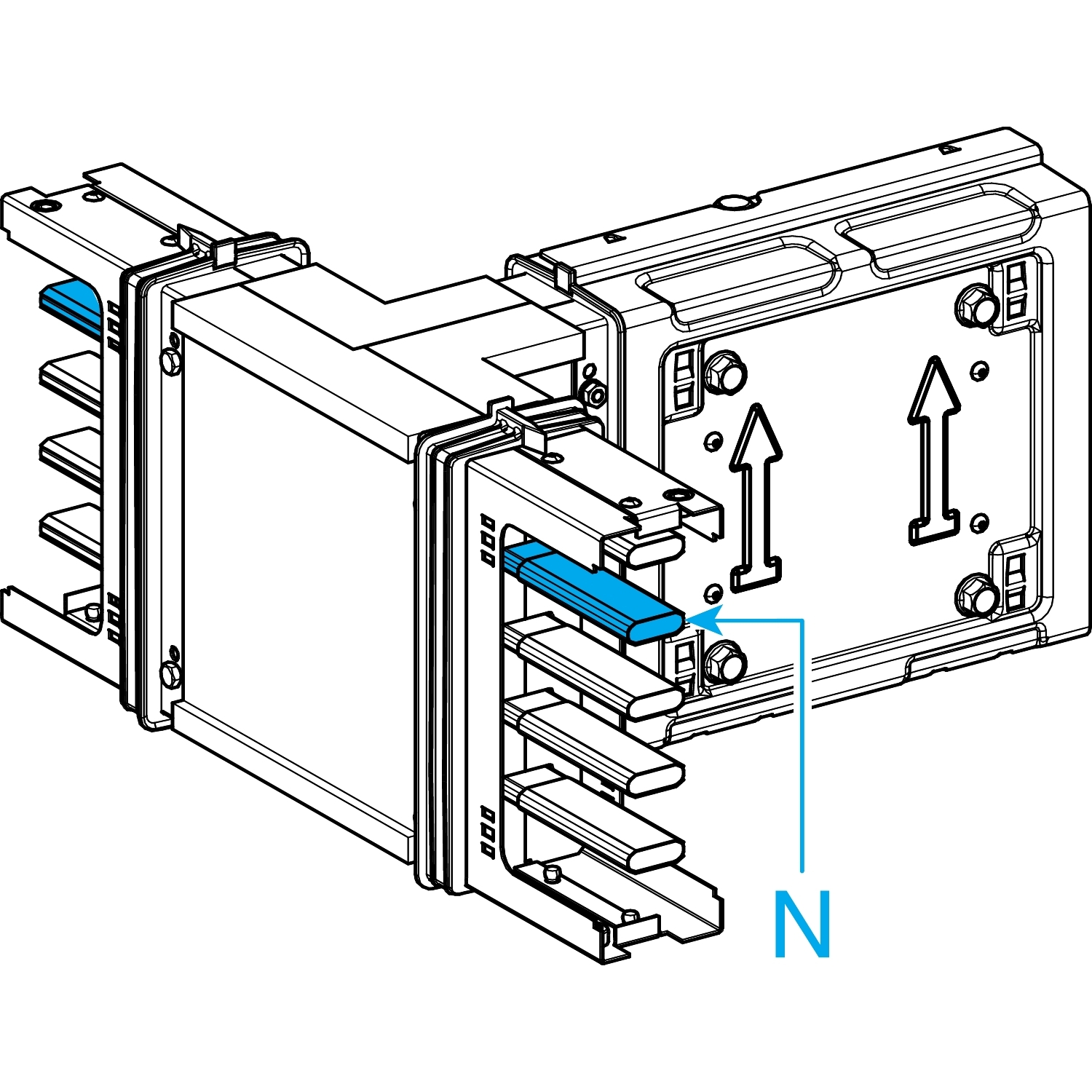 Schneider Electric Tee Elbow Busbar Trunking, 400A, Canalis Series