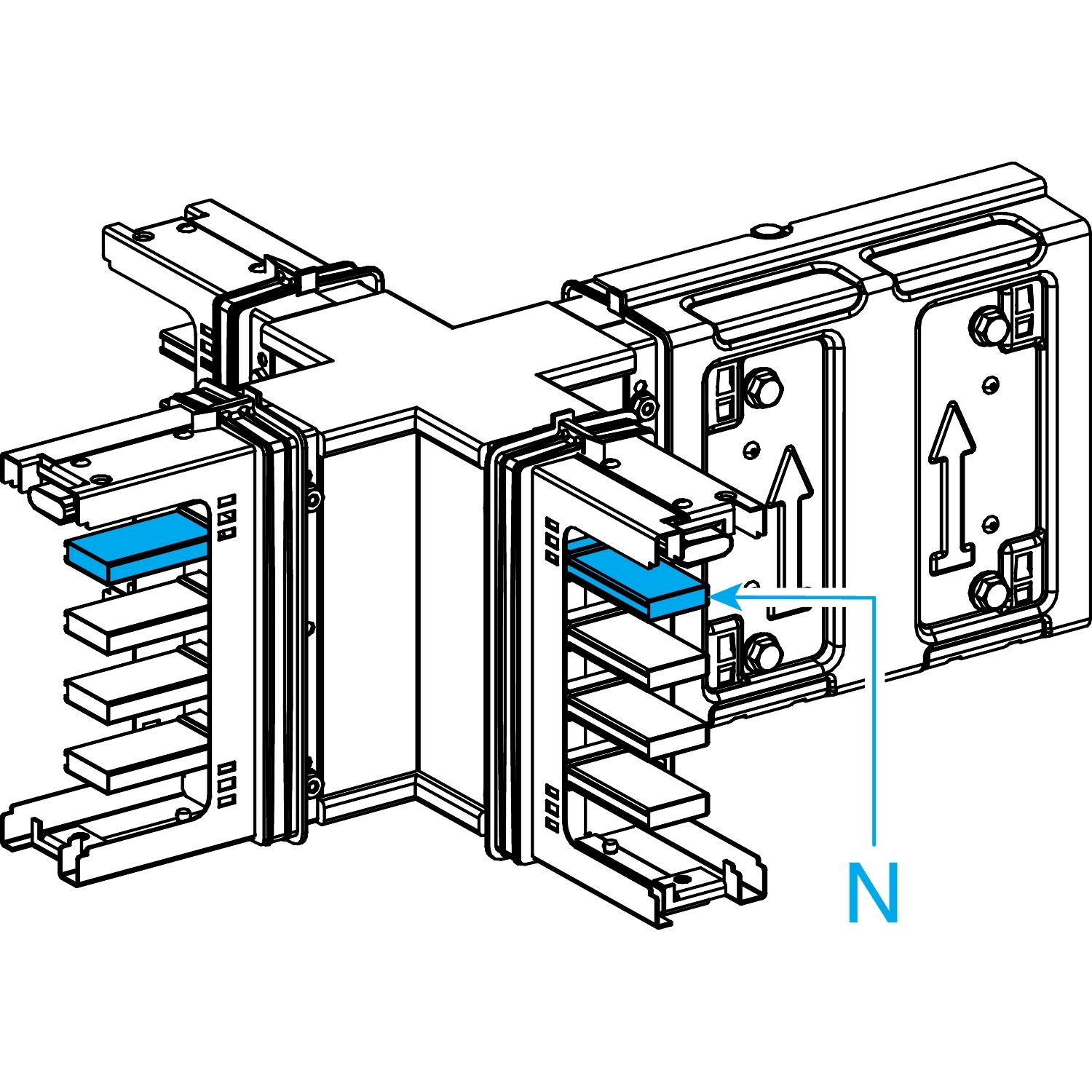 Schneider Electric Cross Elbow Busbar Trunking, 400A, Canalis Series