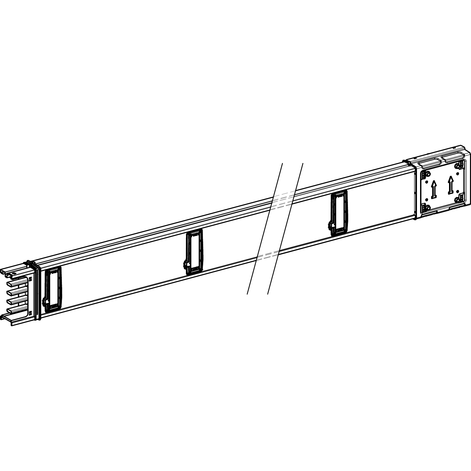 Schneider Electric Horizontal Distribution Busbar Trunking, 400A, 2 m, Canalis Series